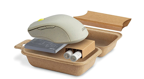 【纸浆模塑应用】“宏碁·未来”无线鼠标包装