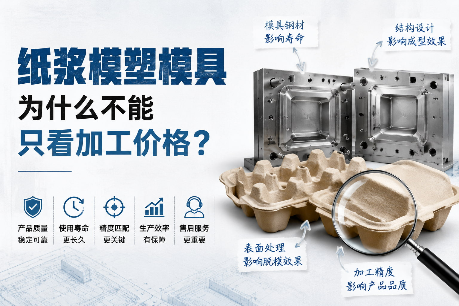 纸浆模塑模具为什么不能只看加工价格? 纸浆模塑模具为什么不能只看加工价格?