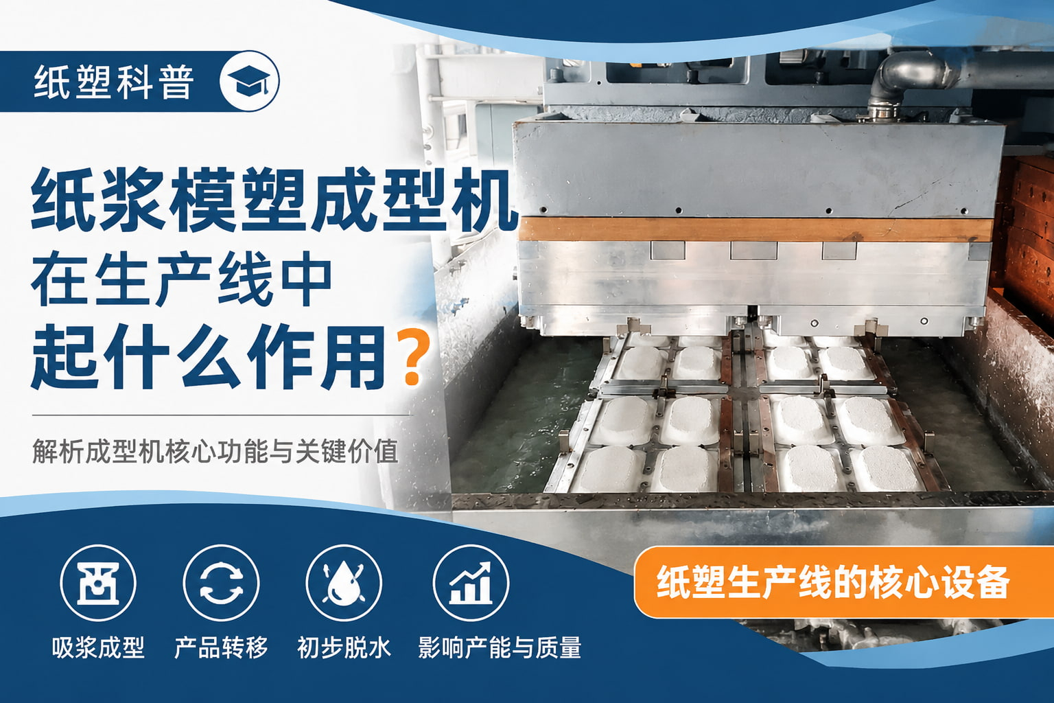 【纸塑科普】纸浆模塑成型机在生产线中起什么作用？