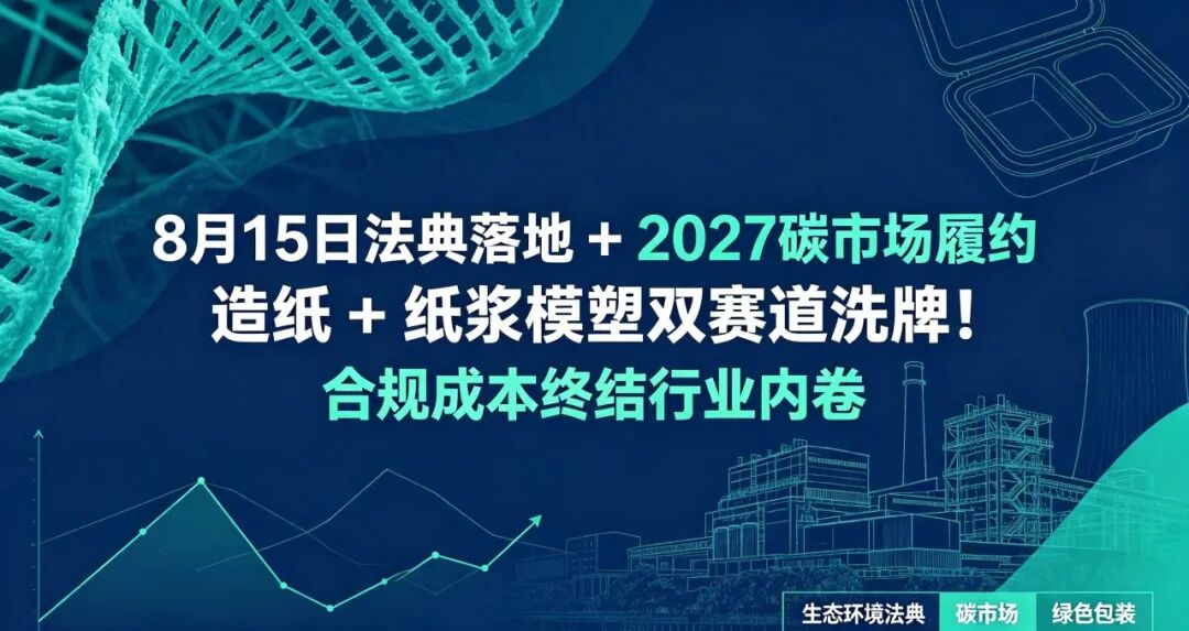 生态法典+碳市场双靴落地！纸浆模塑成本重构，低端内卷工厂将被加速出清