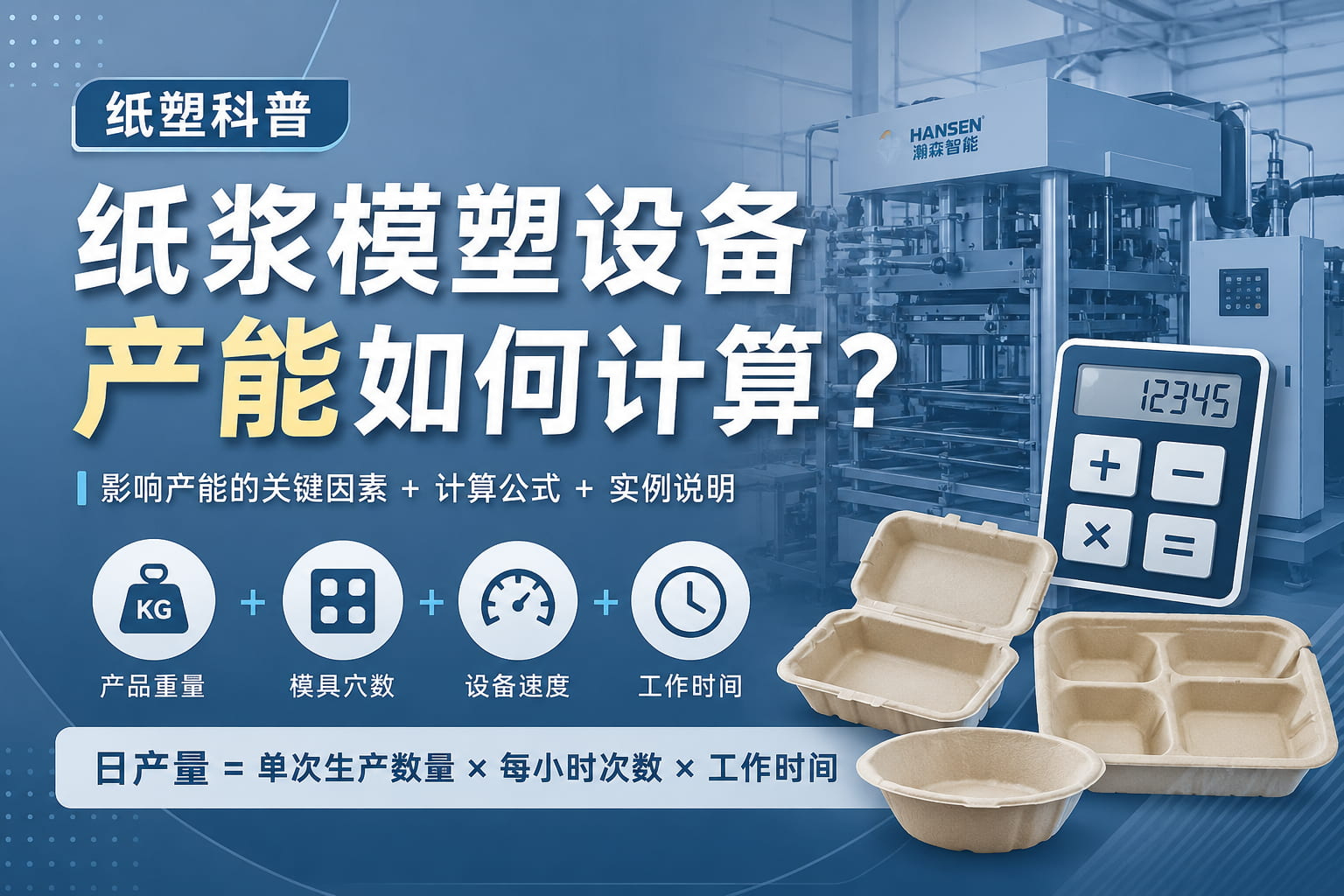 【纸塑科普】纸浆模塑设备产能如何计算？
