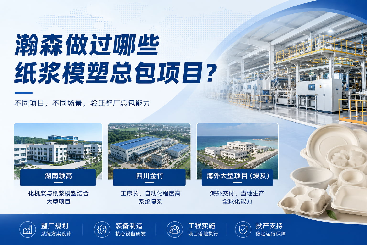 瀚森做过哪些纸浆模塑总包项目？
