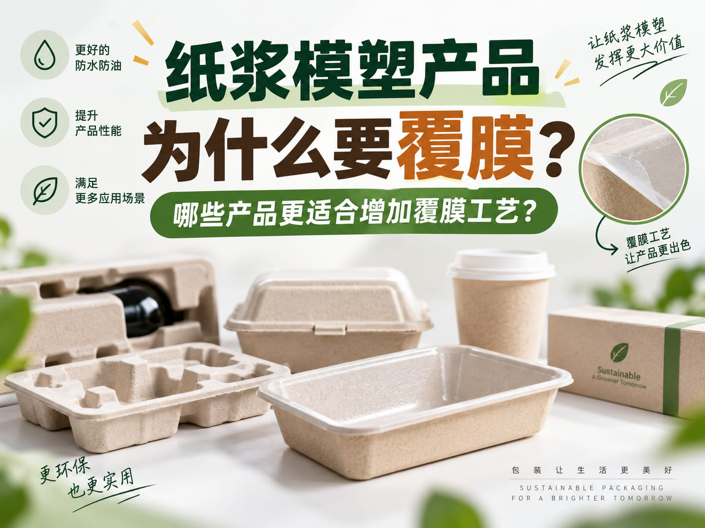 纸浆模塑产品为什么要覆膜？哪些产品更适合增加覆膜工艺？