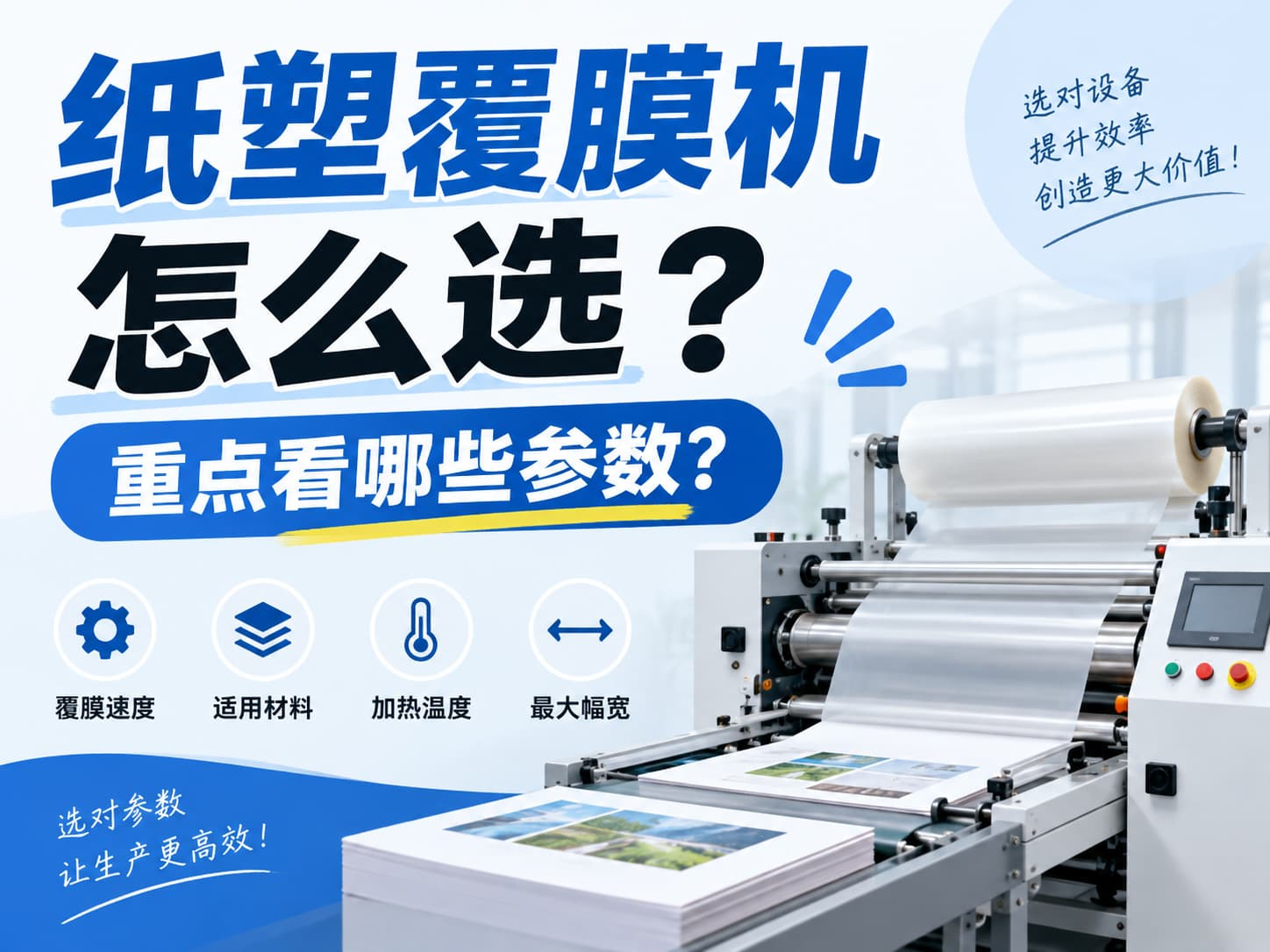 纸塑覆膜机怎么选？重点看哪些参数？