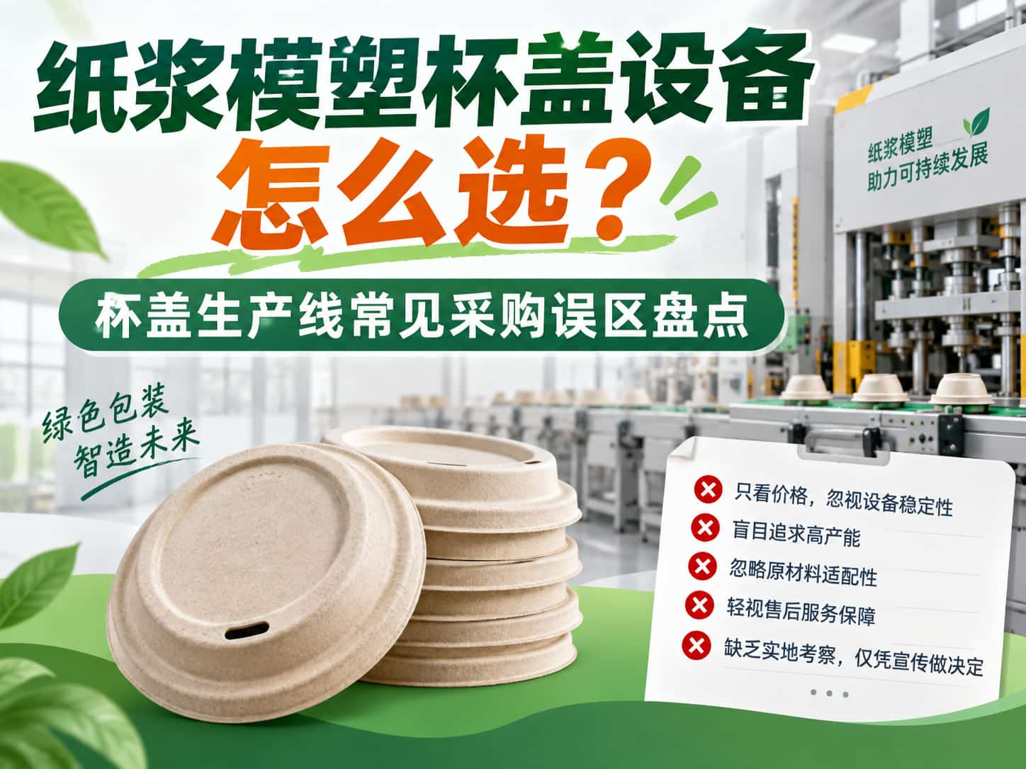 纸浆模塑杯盖设备怎么选？杯盖生产线常见采购误区盘点