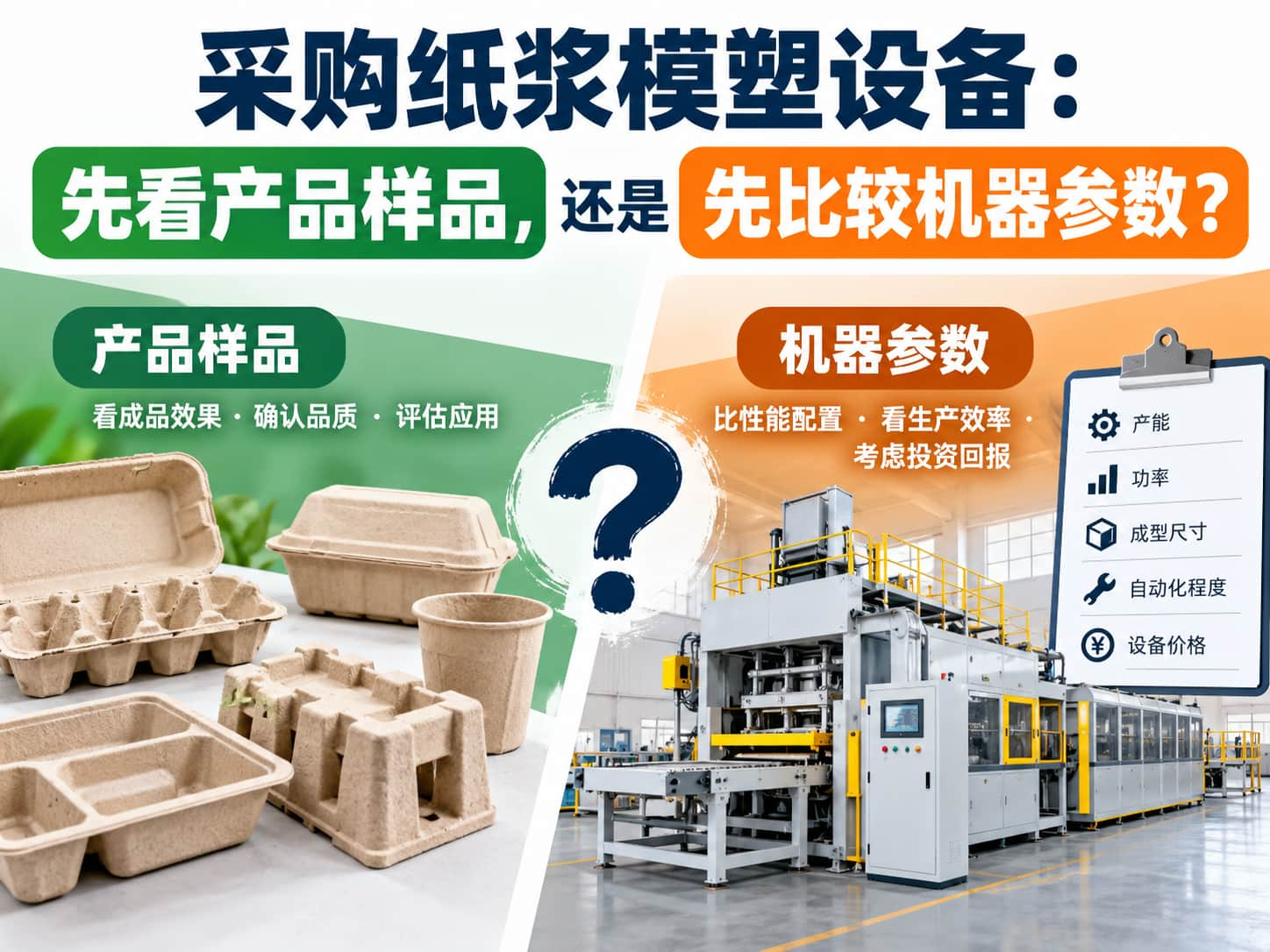 采购纸浆模塑设备：先看产品样品，还是先比较机器参数？