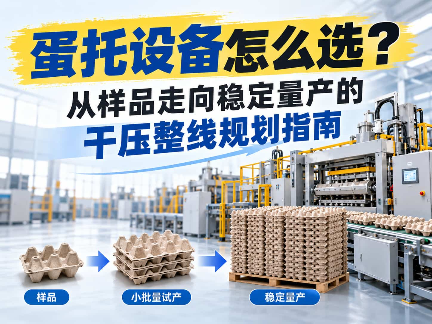 蛋托设备怎么选？从样品走向稳定量产的干压整线规划指南